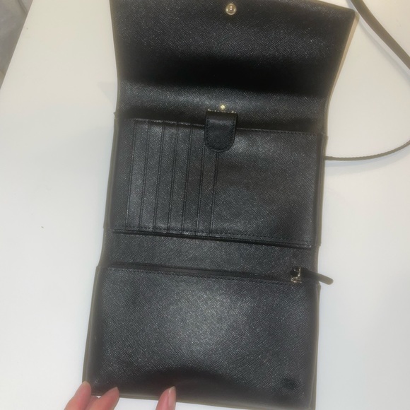 Kate spade black crossbody bag with gold details - coin purse and card holder - Picture 6 of 9